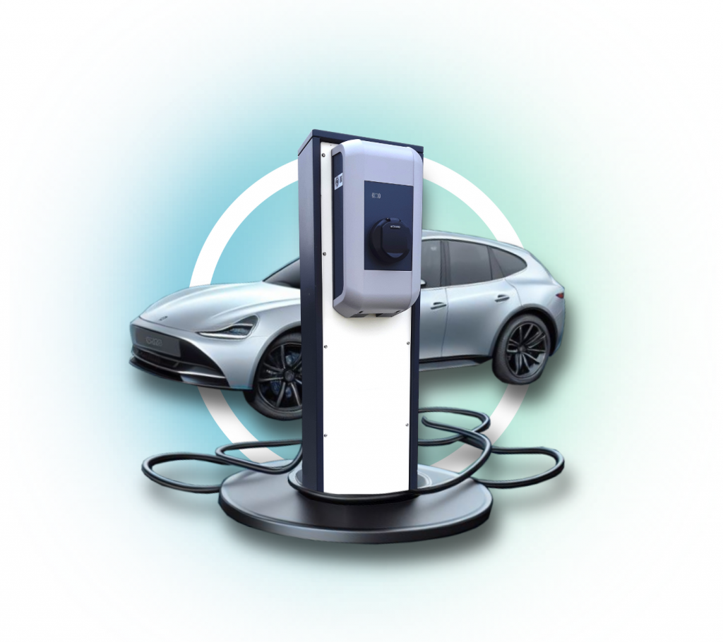 Image-pied-de-borne-voiture-e1709471641905-1024x910 Découvrez notre solution innovante de recharge pour véhicules électriques : Le pied de borne S.T.I. WOOCK